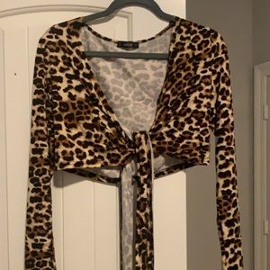 Shein Cheetah Cross Body strap top